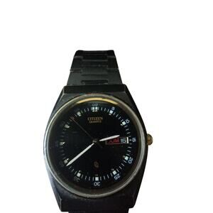 Vintage Citizen CQ Watch - Black Stainless Steel - GN-4W-S - Day/Date